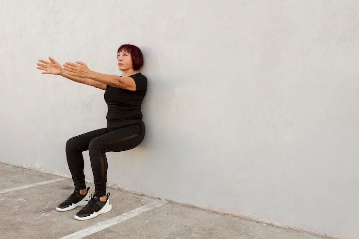 wall sit-ups